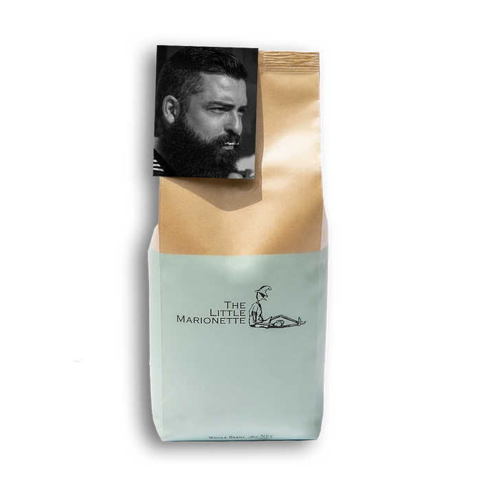 Sanchez Blend 7 coffee bag by The Little Marionette